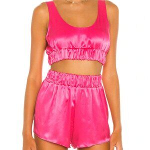 100% Silk Crop Top & Short Set by Natalie Rolt